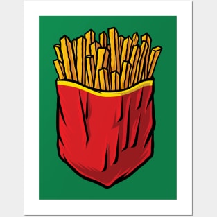 french fries pocket Posters and Art